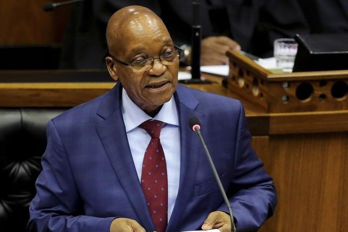 South African President Jacob Zuma delivers his State of the Nation address at Parliament in Cape Town, June 17, 2014. REUTERS/Sumaya Hisham/Pool
