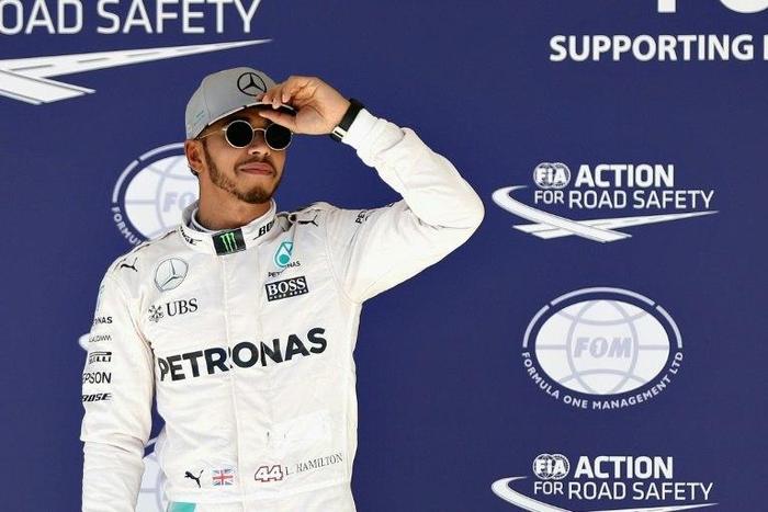 Lewis Hamilton of Great Britain and Mercedes GP in parc ferme during qualifying for the United States Formula One Grand Prix at Circuit of The Americas on October 22, 2016 in Austin, United States