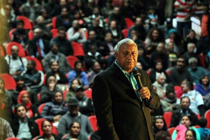 Fiji's Prime Minister Frank Bainimarama urged the United States to play its part in rescuing his Pacific island state -- and the world at large -- from climate change