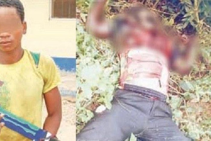 The suspect, Kumi Mallam Jayi and the victim