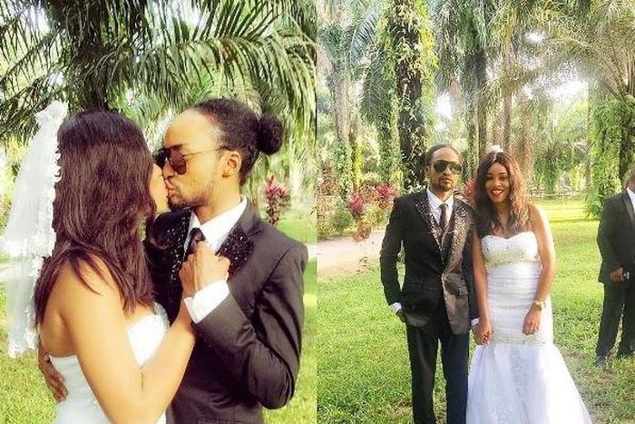 Denrele Edun and Onyii Alex in wedding photo