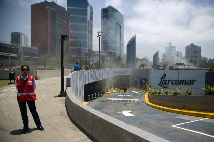 At least five people died in a fire that broke out in a shopping mall steps away from a Lima luxury hotel where some APEC Asia-Pacific trade summit delegations were expected to stay