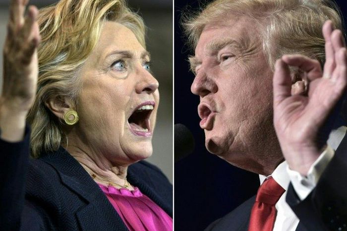 Hillary Clinton and US-president elect Donald Trump