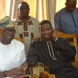 Governor Ayo Fayose (L) and Pastor Enoch Adeboye (R) 