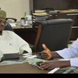 Dr Isa Ali Ibrahim (Pantami), director general, National Information Technology Development Agency (NITDA), listening to attentively to a point being stressed by Professor Raufu Adebisi, director general, Nigeria French Language Village, who led a dele...