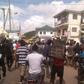 Some of the illegal miners took the streets on Wednesday