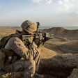 Marine Corps Sgt. Josh Greathouse scans the area during a perimeter patrol in Taqaddum, Iraq, March 21, 2016. Greathouse is a team leader assigned to Bravo Company, 1st Battalion, 7th Marine Regiment, Special Purpose Marine Air Ground Task Force Crisis...