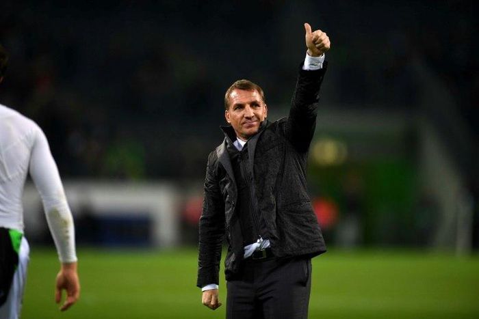 Celtic's manager Brendan Rodgers reacts after the UEFA Champions league Group C football match against Borussia Moenchengladbach November 1, 2016