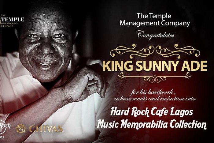 King Sunny Ade-Hard Rock Cafe Lagos-music memorabilia collection