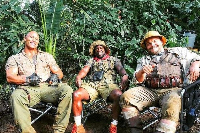 Dwayne Johnson, Kevin Hart and Jack Black.