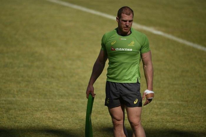 Australian rugby player David Pocock takes part in a training session in Sydney on October 18, 2016