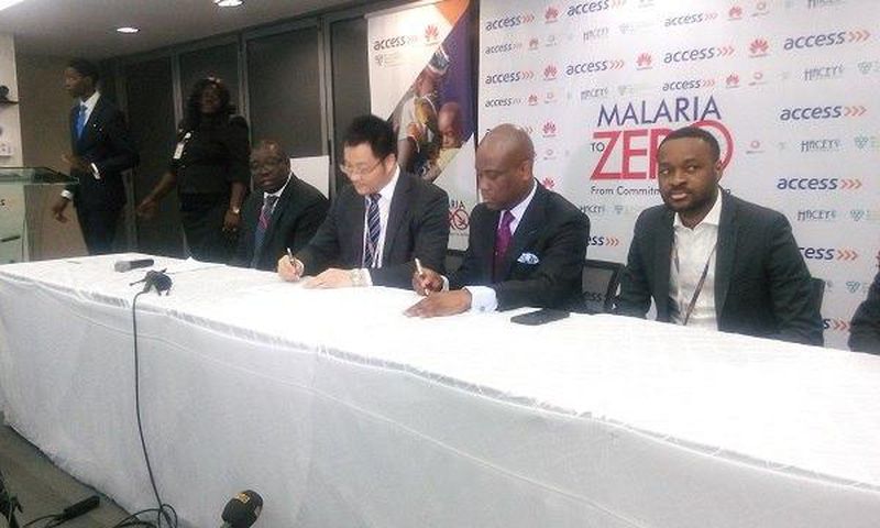 Herbert Wigwe and the Huawei CEO signing the partnership