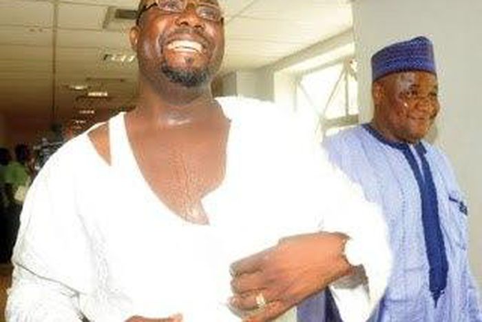 Senator Dino Melaye after a fight in the National Assembly (Google)