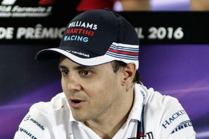 Williams Martini Racings Brazilian driver Felipe Massa is seen during a press conference at the Formula One Brazilian Grand Prix, in Sao Paulo, Brazil on November 10, 2016