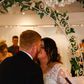 This couple strike blow-job postures for some of their wedding pictures