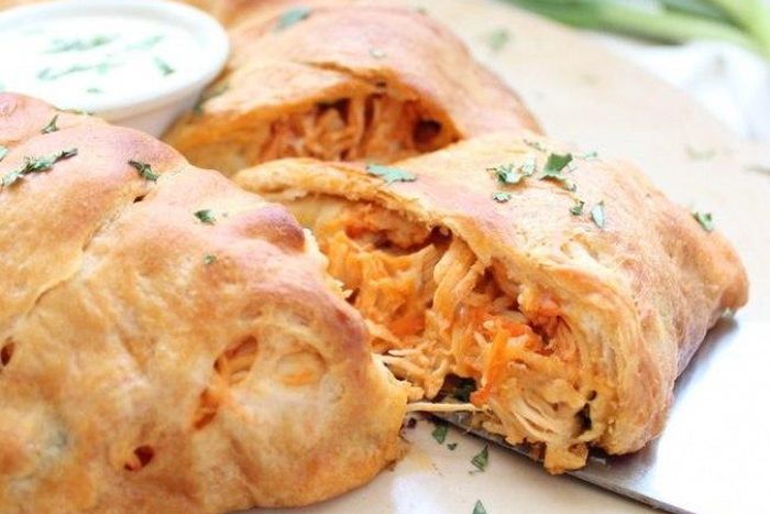 Chicken spring onion pie