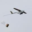 A Zipline delivery drone releases its payload midair during a flight demonstration at an undisclosed location in the San Francisco Bay Area, California, U.S., May 5, 2016. REUTERS/Stephen Lam