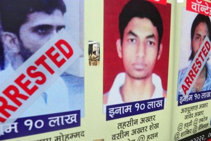 A poster in Mumbai in 2013 of alleged militants Yasin Bhatkal (left) and Asadullah Akhtar