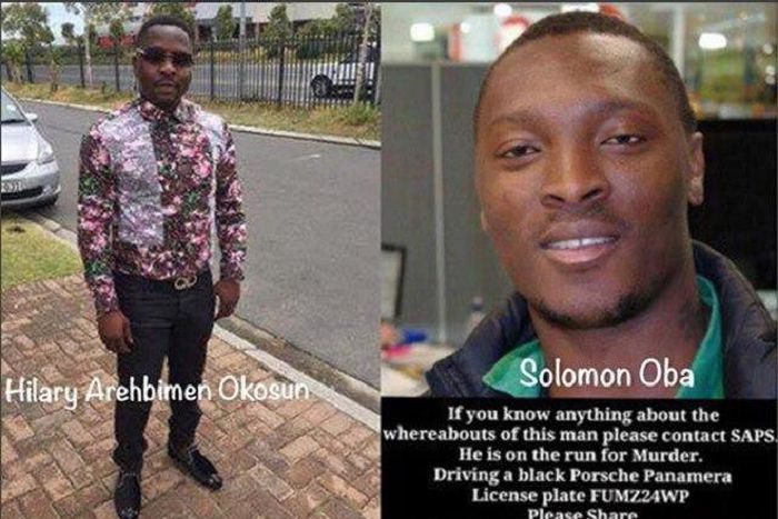 The victim, Hilary Okosun and the suspect, Solomon Oba