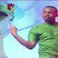 Rapper Olamide throwing up the middle finger at Headies 2015.