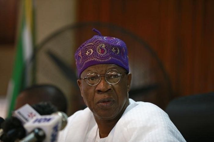 Minister of Information Lai Mohammed briefs the media on the town of Bama liberated from Boko Haram, during a news conference in Abuja, Nigeria December 8, 2015. REUTERS/Afolabi Sotunde