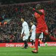 Liverpool's midfielder Sadio Mane celebrates scoring at Anfield in Liverpool on November 6, 2016