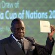 Confederation of African Football (CAF) President Issa Hayatou announces Gabon as host of the 2017 African Cup of Nations during a CAF executive committee meeting in Cairo April 8, 2015. REUTERS/Mohamed Abd El Ghany