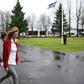 Iceland's Prime Minister Sigurdur Ingi Johannsson (L) leaves a polling station with his wife Ingibjoerg Elsa Ingjaldsdottir after voting in Fludir, Iceland, during the snap general election, on October 29, 2016