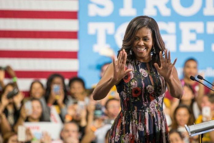 US First Lady Michelle Obama has joined the campaign trail to deliver a fiery takedown of Donald Trump and his "disgraceful" behavior