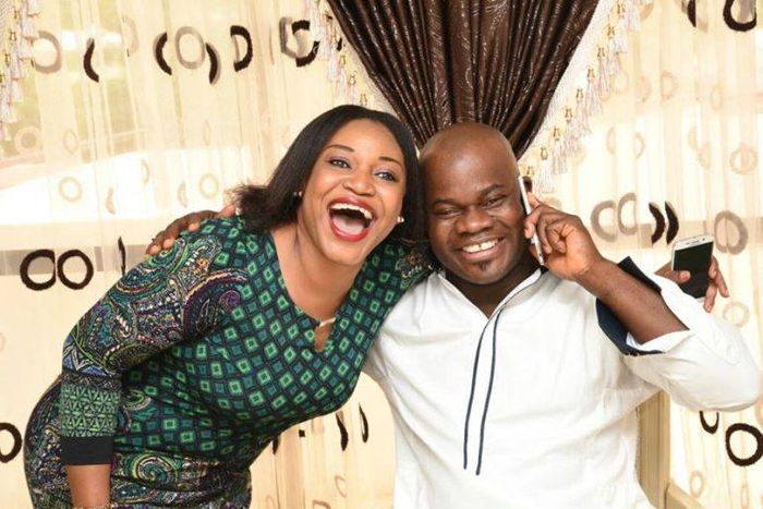 Governor Yahaya Bello (right) and Petra Akinti Onyegbule