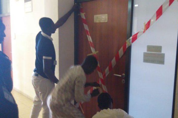 National Assembly officials sealing Jibrin’s office.