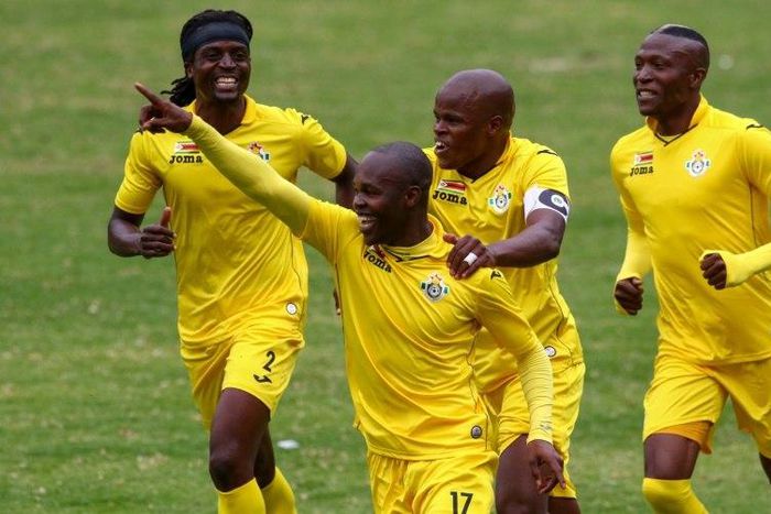 Zimbabwe are outsiders in the Africa Cup of Nations but hope to surprise with players like Belgium-based striker Knowledge Musona (C)