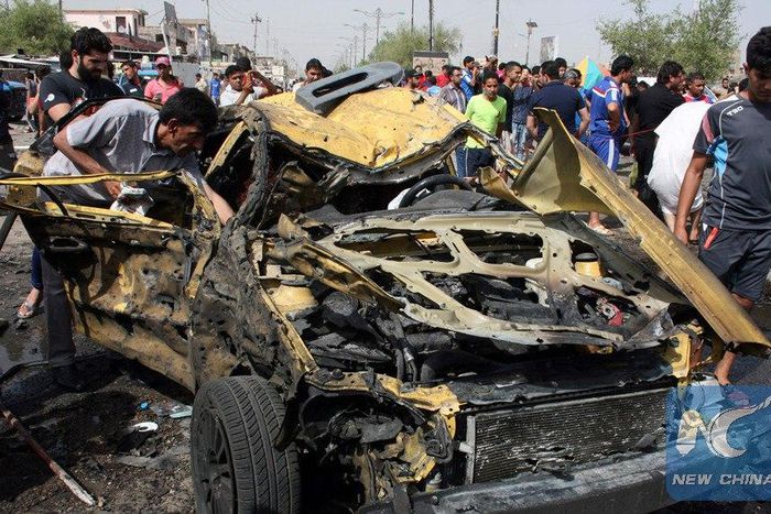 Scene of a bomb explosion