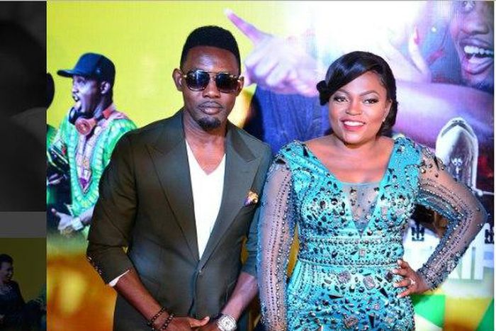 AY Makun and Funke Akindele at "A Trip to Jamaica" premiere