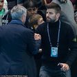 Jose Mourinho and Gerard Pique