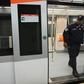 This photo shows a policeman standing guard in the new subway, which is one of the future projects Panama City removed Brazilian construction giant Odebrecht December 27, 2016, prior to creating a special office to probe the Odebrecht bribes