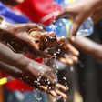 School children wash their hands during an activity to mark the third annual Global Handwashing Day at Thirime primary school in Kikuyu, near Kenya's capital Nairobi, October 15, 2010.  REUTERS/Thomas Mukoya