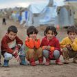 Syrian children in a refugee camp