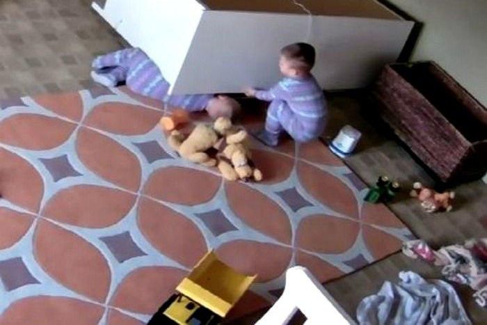 Toddler saves twin brother from fallen dresser
