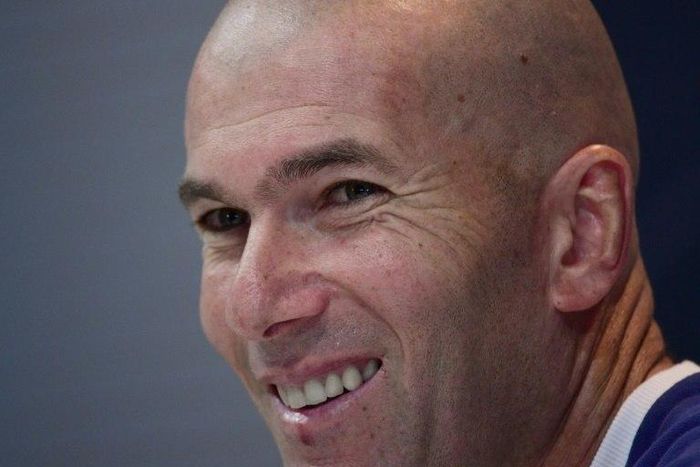 Real Madrid coach Zinedine Zidane attends a press conference in Madrid on December 2, 2016