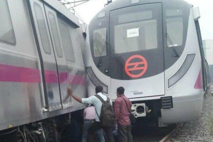 Delhi Metro Trains.