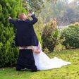 British couple Gareth and Toni decided to take blow-job pictures on their wedding day