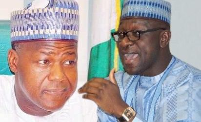 House of Reps Speaker, Yakubu Dogara and Abdulmumin Jibrin