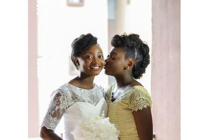 The bride and her bridesmaid