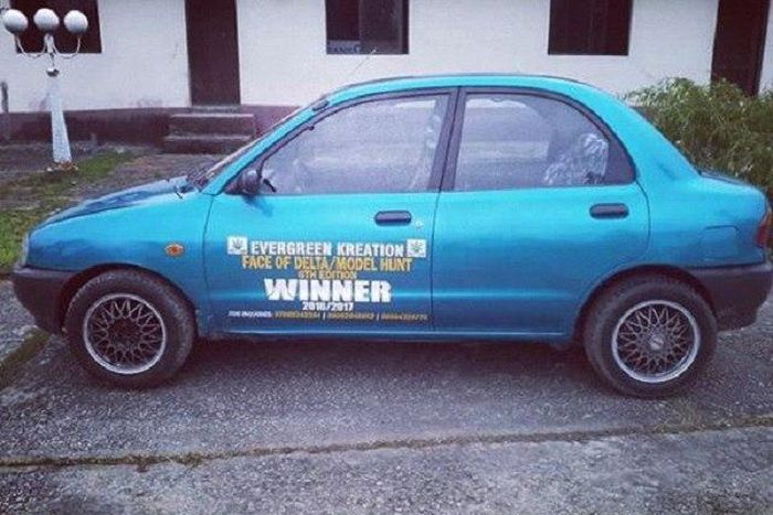 This 'sports' car was won by a beauty queen