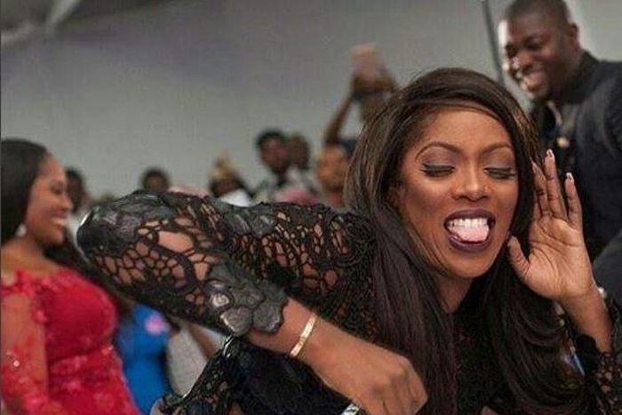 Tiwa Savage grooving hard