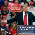 US Republican presidential nominee Donald Trump, seen at a rally in Ohio on October 27, 2016, repeated a modified version of Indian Prime Minister Narendra Modi's Hindi campaign slogan in a new ad aimed at the four million Indian Americans in the US