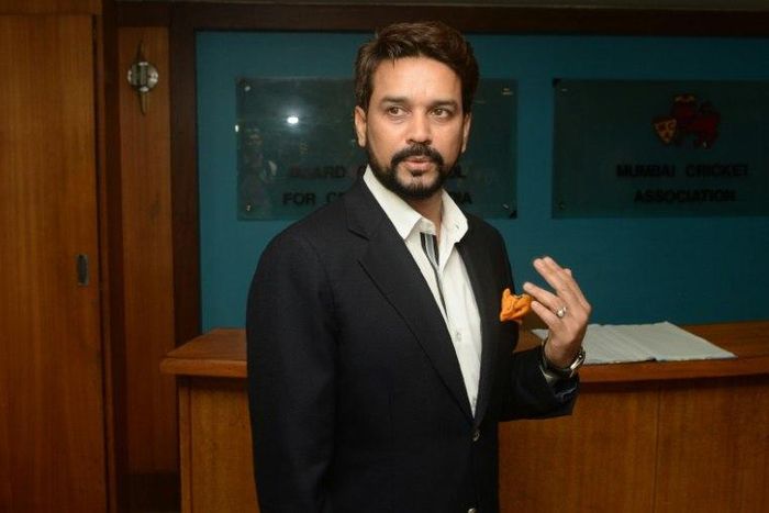 Anurag Thakur, president of the Board of Control for Cricket in India (BCCI), leaves the 87th BCCI annual general meeting in Mumbai on September 21, 2016