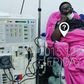 Emma Ugolee during dialysis