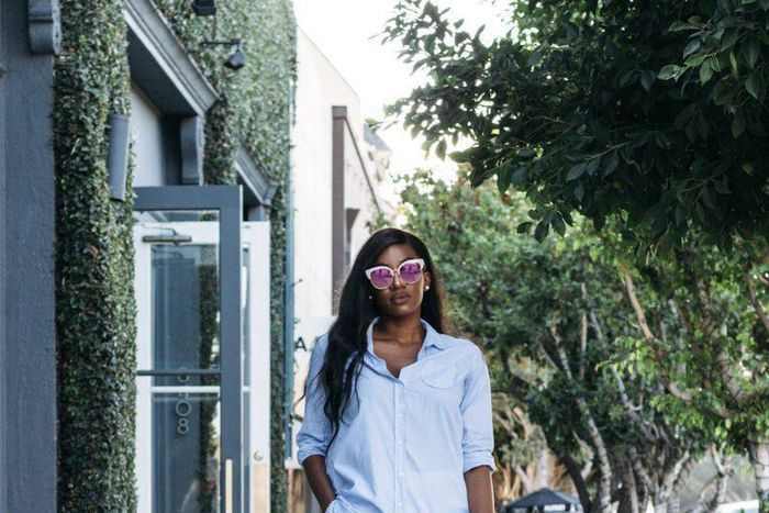 OOTD is a button down shirt paired with cullottes